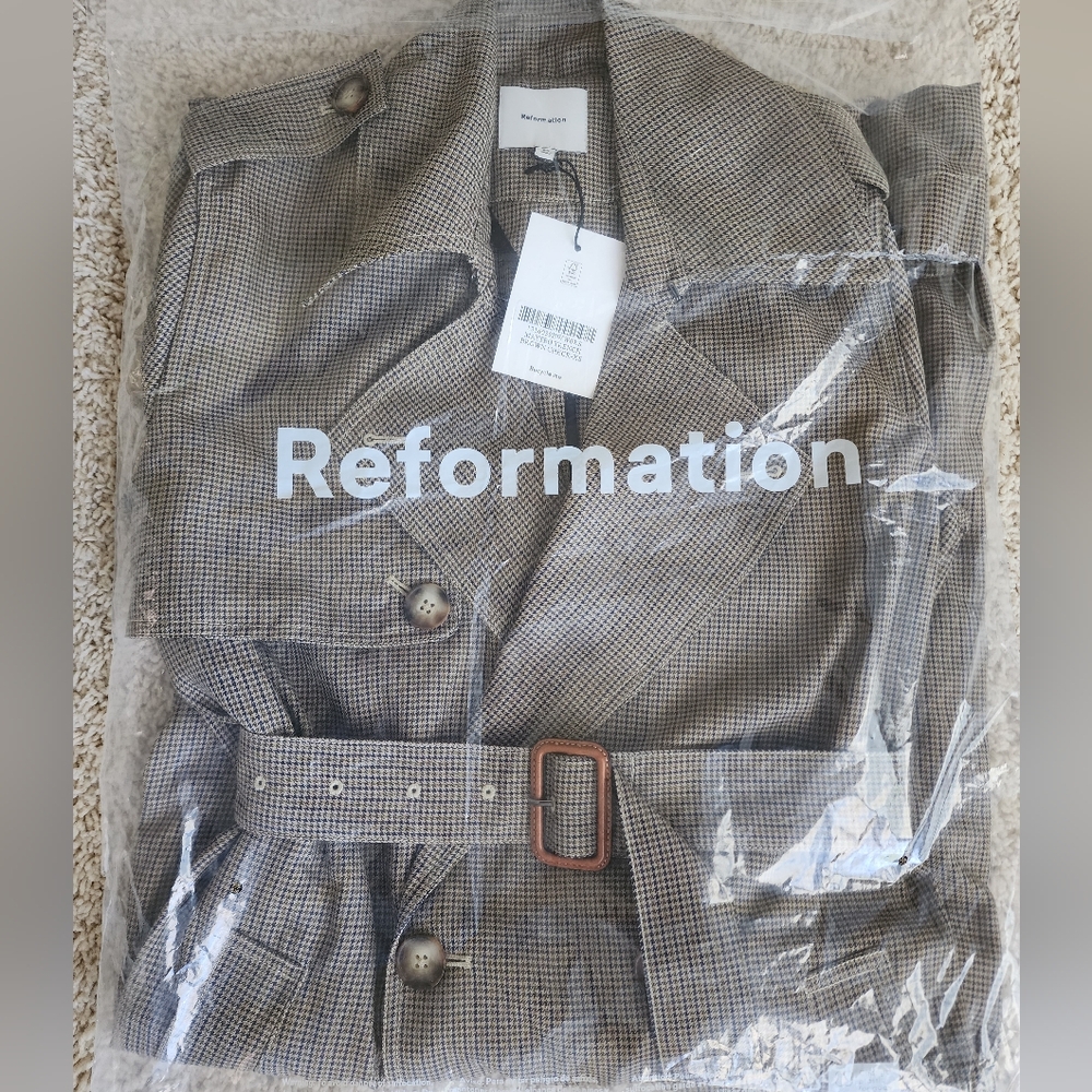 Reformation Matteo Trench Brown - Size XS - Picture 7 of 16